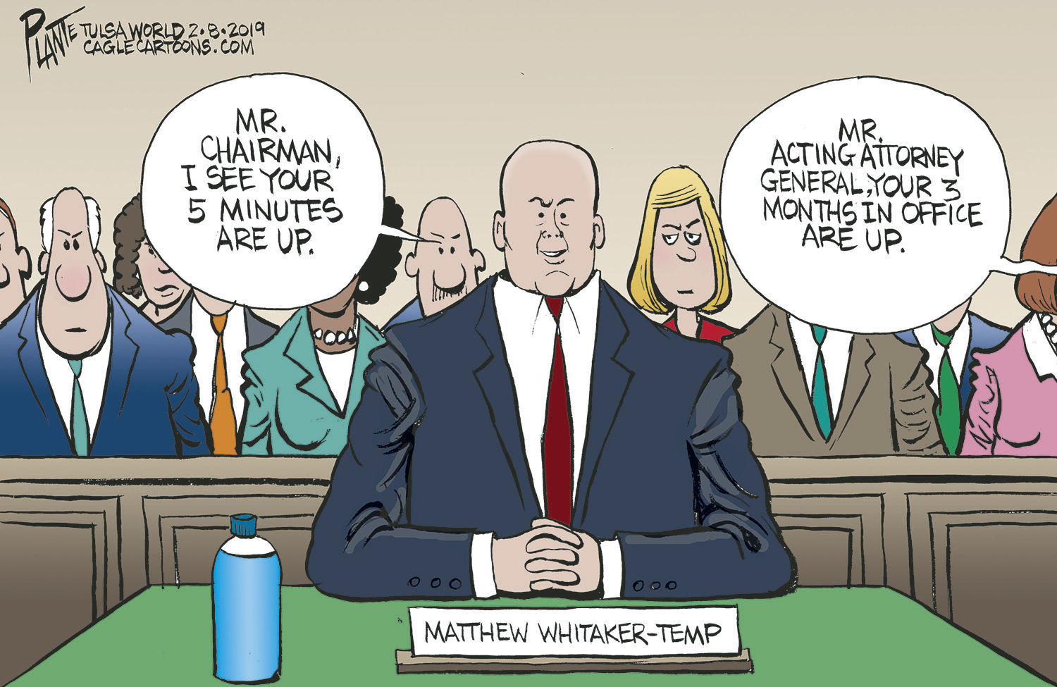 Bruce Plante Cartoon: Acting Attorney General Matthew Whitaker